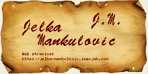 Jelka Mankulović vizit kartica